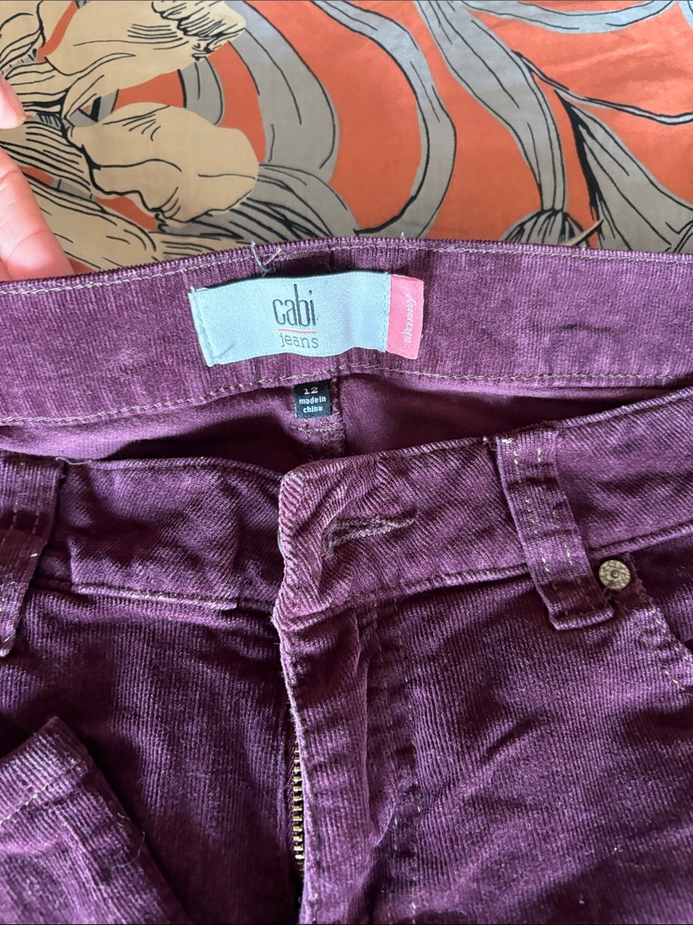 CAbi Plum Corduroy Jeans